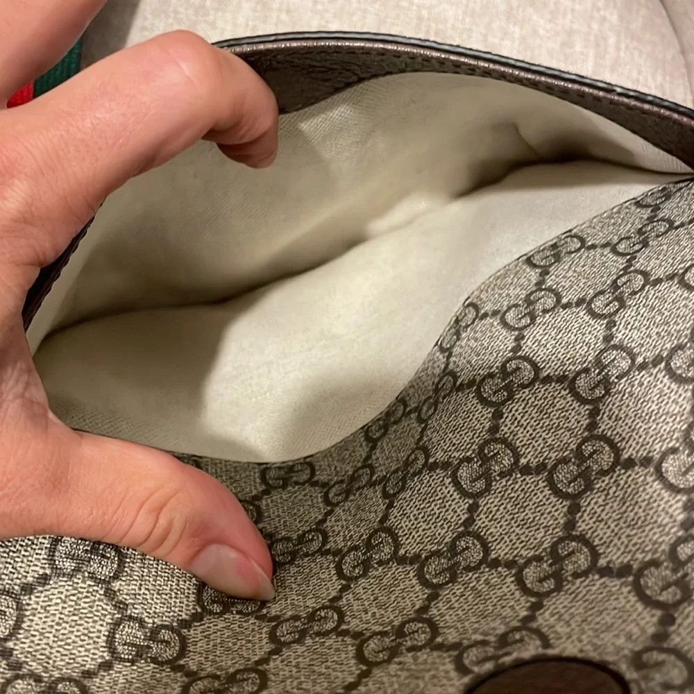 ⚡️Gucci Neo GG Supreme Crossbody Small Messenger Bag with Stripe Canvas Strap - Picture 14 of 16